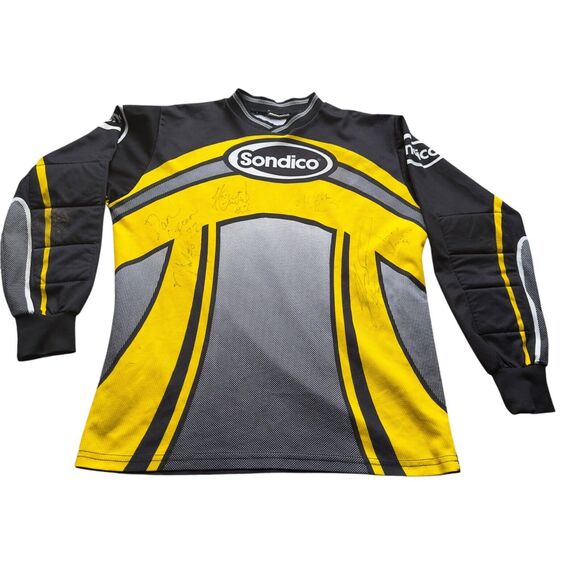 Sondico Goalkeeper Vintage Soccer Jersey Medium Padded Elbow Signed Autographed - Picture 2 of 14